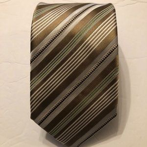 ERMENEGILDO ZEGNA MEN'S NEW 90%SILK 10%COTTON TIE 3 1/2" X 58" MADE IN ITALY